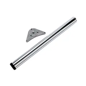 870mm Worktop Support Leg Breakfast Bar Polished Chrome Adjustable Foot 60mm Diameter