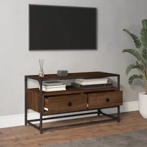 Berkfield TV Cabinet Brown Oak 80x35x45 cm Engineered Wood