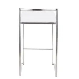 Daggett 68.5cm Bar Stool (Set of 2) Stainless Steel / Black / Counter Stool (27" Seat Height)