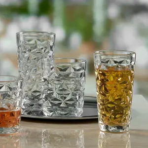 URBNLIVING 290ml Tall Drink Highball Glasses Long Cocktail Water Juice Tumblers Set of 4