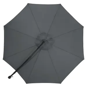 3M Outdoor Dark Grey Cantilever Crank Tilt Swivel Banana Umbrella Sunshade with 60L Fillable Base