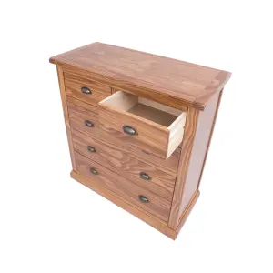 Tirolo 5 Drawer Chest of Drawers Brass Cup Handle