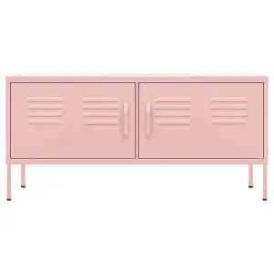 Berkfield TV Cabinet Pink 105x35x50 cm Steel