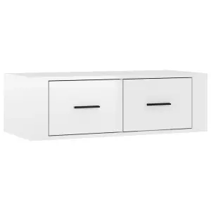 Berkfield Hanging TV Cabinet High Gloss White 80x36x25 cm Engineered Wood