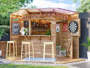 Dunster House Outdoor Bar Shed 2.4 x 2.4 Metres The Corner Hangover Garden Bar III