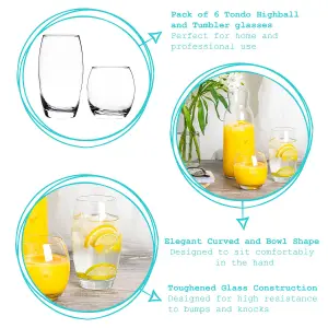 Argon Tableware - Tondo Glassware Set - 12pc - Clear