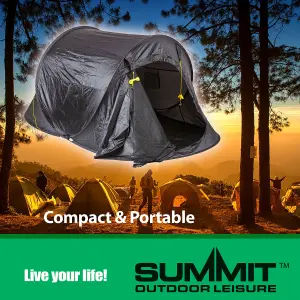 Black Double Pop-Up Tent Two Person - Summit, Camping, Holiday