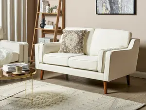 2 Seater Fabric Sofa Off-White LOKKA