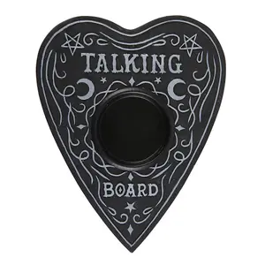 Something Different Talking Board Heart Tealight Holder Black (One Size)