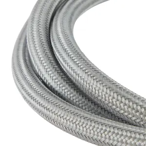 Flomasta Compression Grey Flexible Hose, (L)1m 10mm x (Dia)14.5mm 23L/min