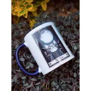 Deadly Tarot The Moon The Sun And The Star Felis Mug White/Blue (One Size)