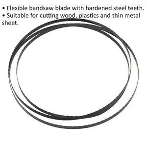 1400mm Bandsaw Blade with Hardened Steel Teeth for Wood, Plastic, and Metal Cutting