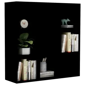 Berkfield Book Cabinet Black 98x30x98 cm Engineered Wood