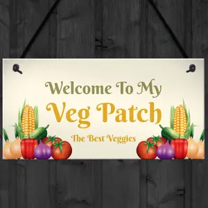 Red Ocean Novelty Vegetable Patch Sign Garden Sign Allotment Garden Shed Greenhouse Signs