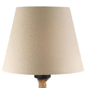 Luminosa Corda-Mauli Table Lamp With Round Tapered Shade, Rope Design