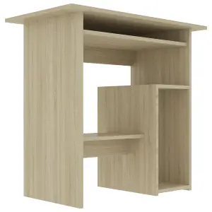 Berkfield Desk Sonoma Oak 80x45x74 cm Engineered Wood