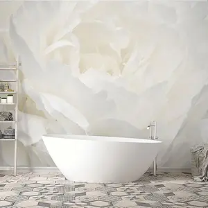 Galerie Atmosphere White Rose Wall Mural