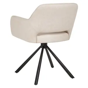 Set of 2 Dining Chairs LOURES Light Beige