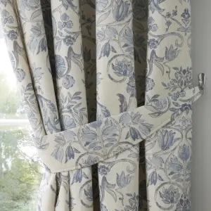 Averie Pair of Pencil Pleat Curtains With Tie-Backs