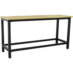 1.8m x 0.6m Heavy Duty Workbench with Steel Frame and MDF Top