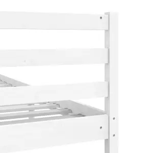 Berkfield Bed Frame White Solid Wood 200x200 cm