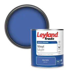 Leyland Trade Vinyl Matt Walls & Ceilings Emulsion Paint Blue Calico (PPG1246-7) 1L