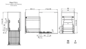 Pull out kitchen basket storage Variant Multi - soft close - 600mm, white, sliding system REJS