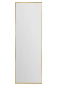 MirrorOutlet Artus - Gold Aluminium Edged Wall Mirror 47" X 16" (120CM X 40CM)