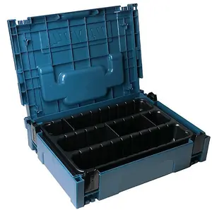 Makita MAKPAC 1 Organiser 3 Compartments 9 Dividers Stackable Tool Case Toolbox