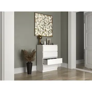 Tonya 4 Drawer 70Cm W Chest Of Drawers Plain White