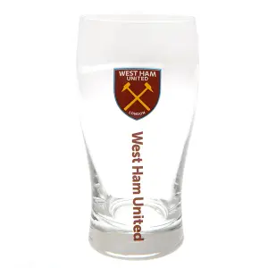 West Ham United FC Tulip Pint Gl Clear/Maroon (One Size)