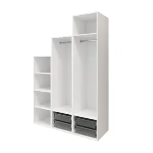 GoodHome Atomia Matt white Chipboard Wardrobe (H)2250mm (W)1500mm (D)580mm