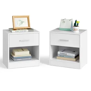 Meraya Bedside Table (Set of 2) Classic White