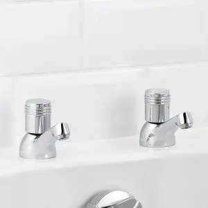 GoodHome Annagh Bath Pillar Tap, Pack of 2