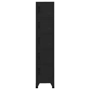 Berkfield Locker Cabinet Black 38x40x180 cm Steel