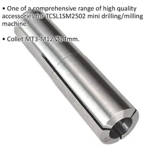 14mm Collet MT3-M12 - Suitable for ys08796 Mini Drilling & Milling Machine