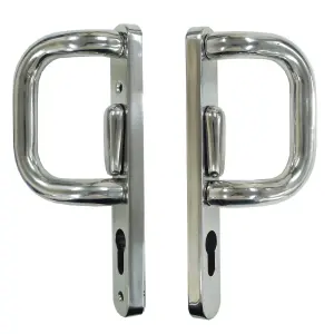 UAP Sliding Patio Door Handles - Comfortable Grip - 219mm - Mirror Polished