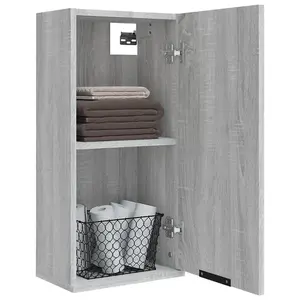 Berkfield Wall-mounted Bathroom Cabinet Grey Sonoma 32x20x67 cm