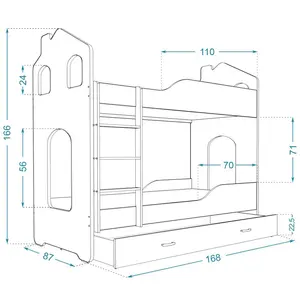 Liev Bunk Bed with Drawer