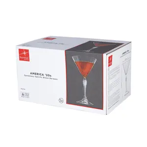 Bormioli Rocco - America '20s Martini Glasses - 250ml - Clear - Pack of 6