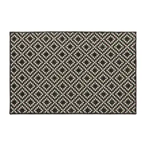 JVL Everley Machine Washable Latex Backed Runner Doormat, 80x120cm, Mono