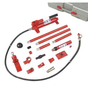 Sealey Hydraulic Body Repair Kit 4 Tonne SuperSnap Type Pump Hose Ram RE83/4