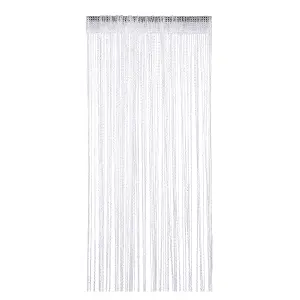 String Curtain Panel Spaghetti Tassel Curtain, 200cm x 90cm - White