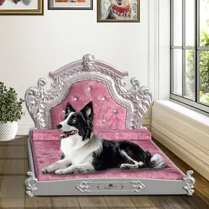 Eckard Velvet Pet Bed Pink /  68cm H x 97cm W x 135cm D