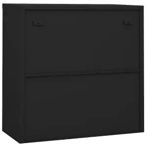 Berkfield Sliding Door Cabinet with Planter Box Anthracite Steel