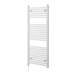 Triton White Electric Heated Towel Rail - 1200x500mm