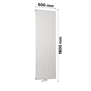 Ximax Triton TR1800600W Anthracite Vertical Designer 4913BTU Radiator, (W)600mm x (H)1800mm