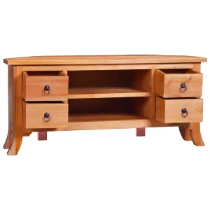 Berkfield TV Cabinet 100x40x45 cm Solid Mahogany Wood