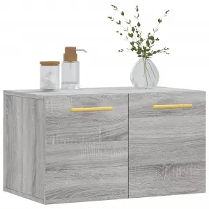 Berkfield Wall Cabinet Grey Sonoma 60x36.5x35 cm Engineered Wood