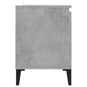 Berkfield TV Cabinet with Metal Legs Concrete Grey 103.5x35x50 cm